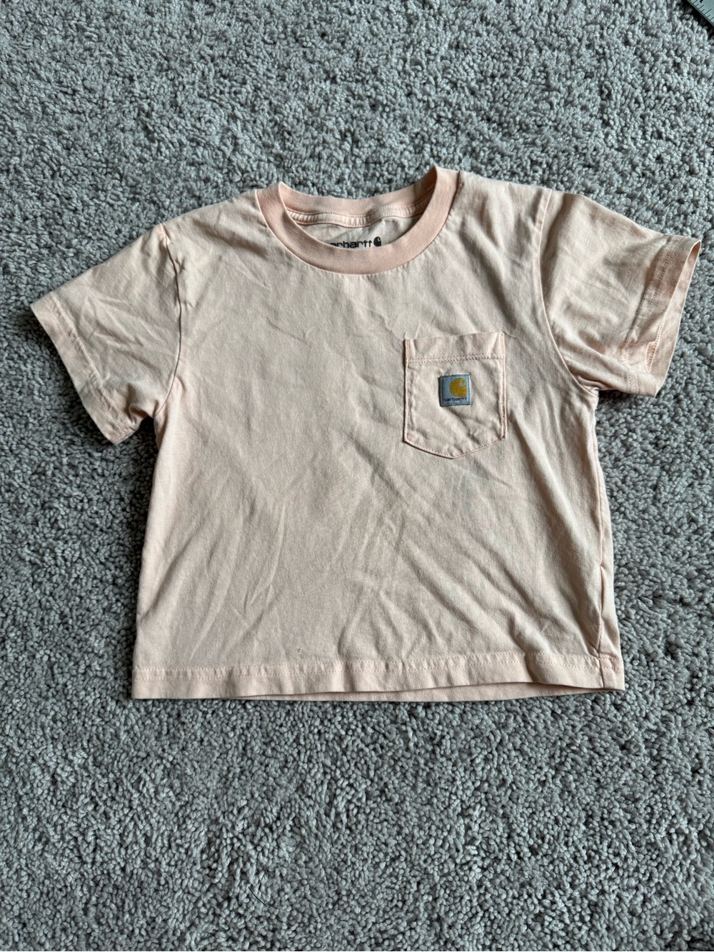 Carhartt Toddler Shirt Pink Deer Mountains Size 6